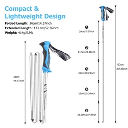 Bastón de pesca plegable MAXCATCH de aluminio ligero – trekking