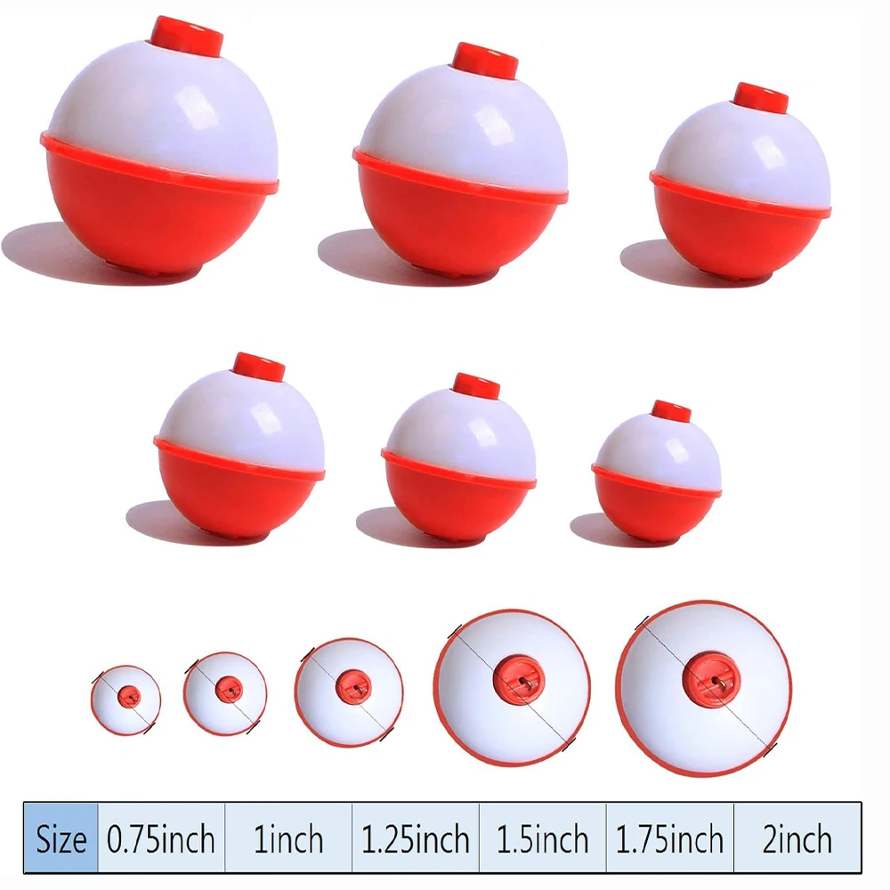 Flotador deslizante ABS rojo y blanco durable para pesca - imagen 2