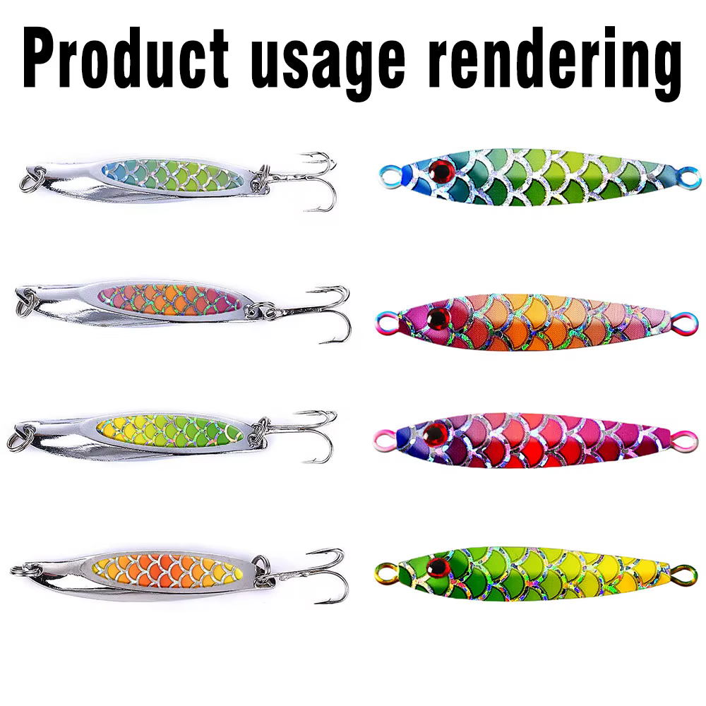 Señuelo con escamas y film láser multicolor para DIY pesca litoral - imagen 5