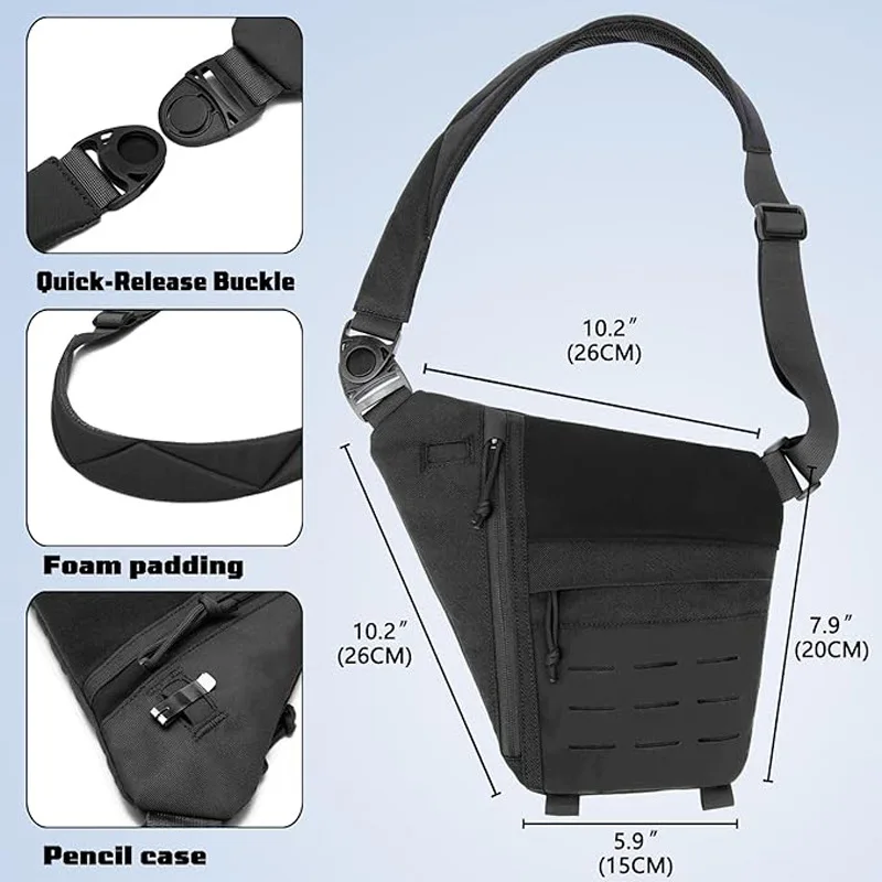 Bandolera antirrobo pecho bolsillo sigilosa para pesca deportiva - imagen 2