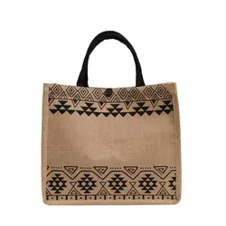 Bolso de lona grande vintage ecológico de mano para compras