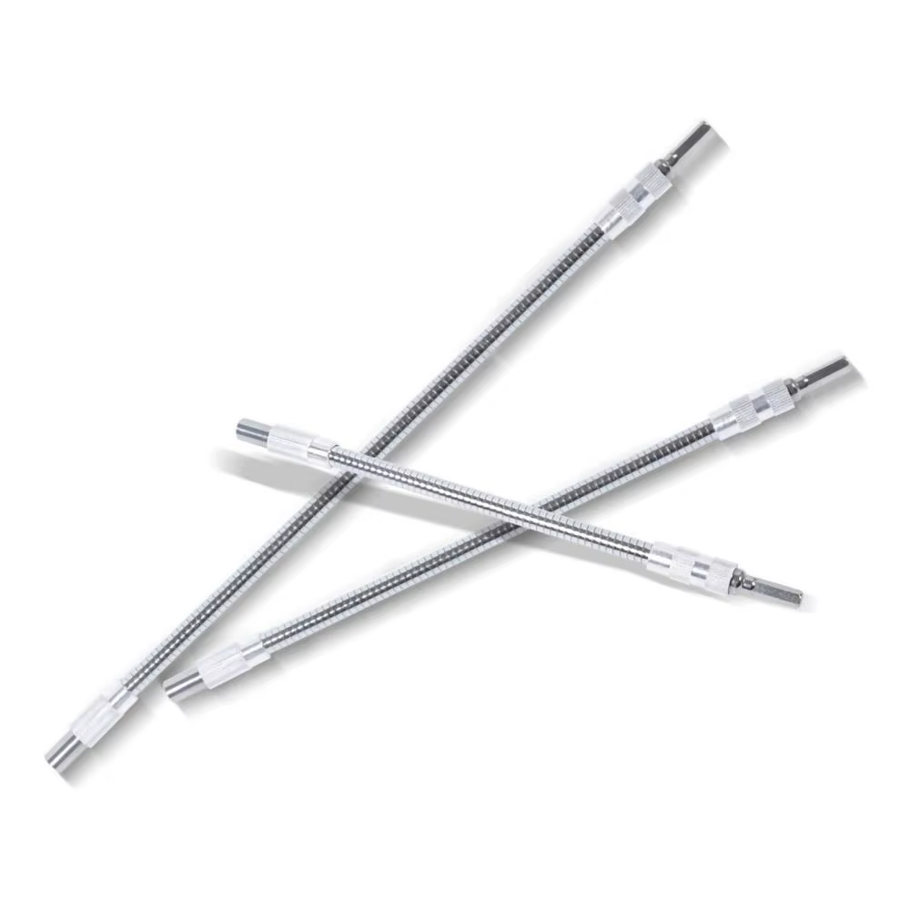 Destornillador de extensión 1/4" con portapuntas de eje flexible