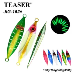 Señuelo Jigging de metal TEASER J152 luminoso para agua salada
