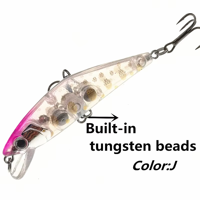 Señuelo duro minnow japonés 60mm 6g con anzuelo triple