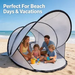 Carpa de playa portátil impermeable plegable con protección solar
