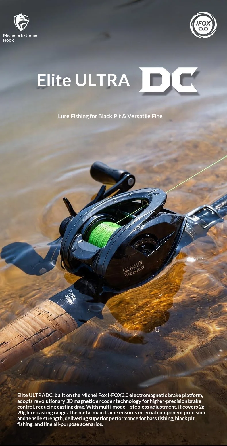 Carrete de pesca en detalle