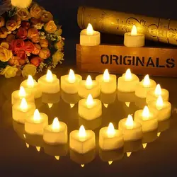 Vela LED sin llama forma corazón – Decoración eléctrica a pilas