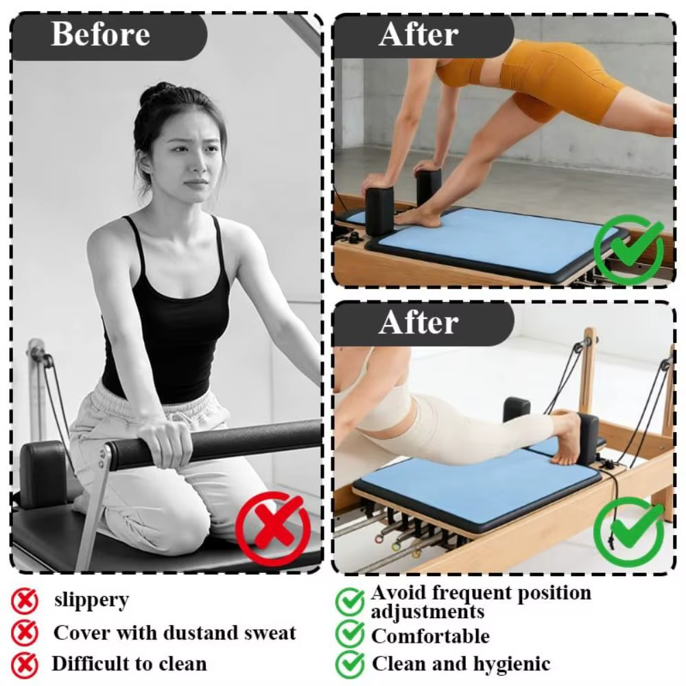 Colchoneta Pilates Antideslizante Portátil con Funda Polar – Esterilla Gimnasio - imagen 5