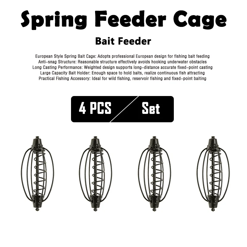 Jaulas de pesca feeder para carpa con plomos