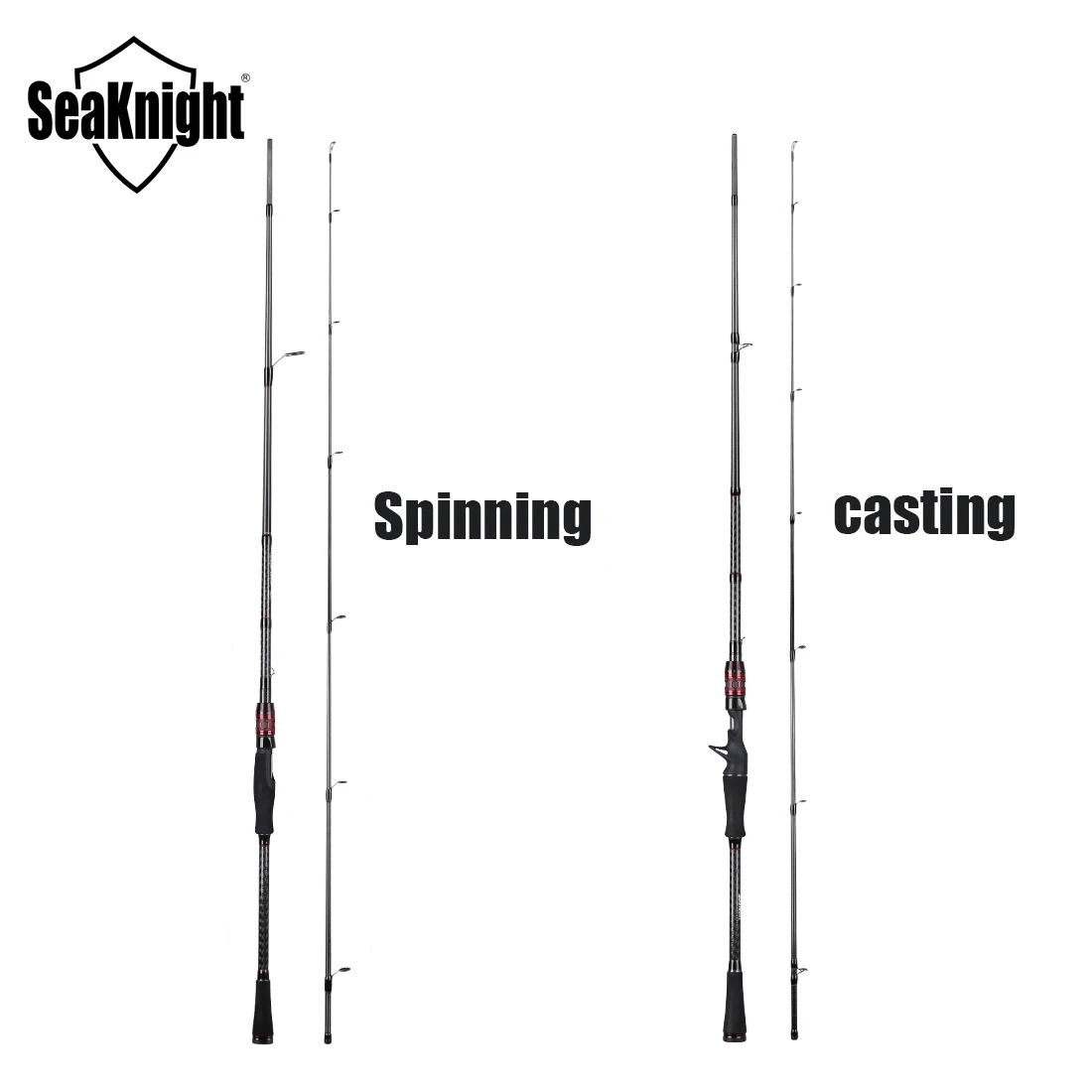 Caña de pescar carbono 40T SeaKnight – Fuji Guide seccional - imagen 5