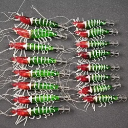 Señuelos UV horizontales luminosos para pulpos, camarones y calamares