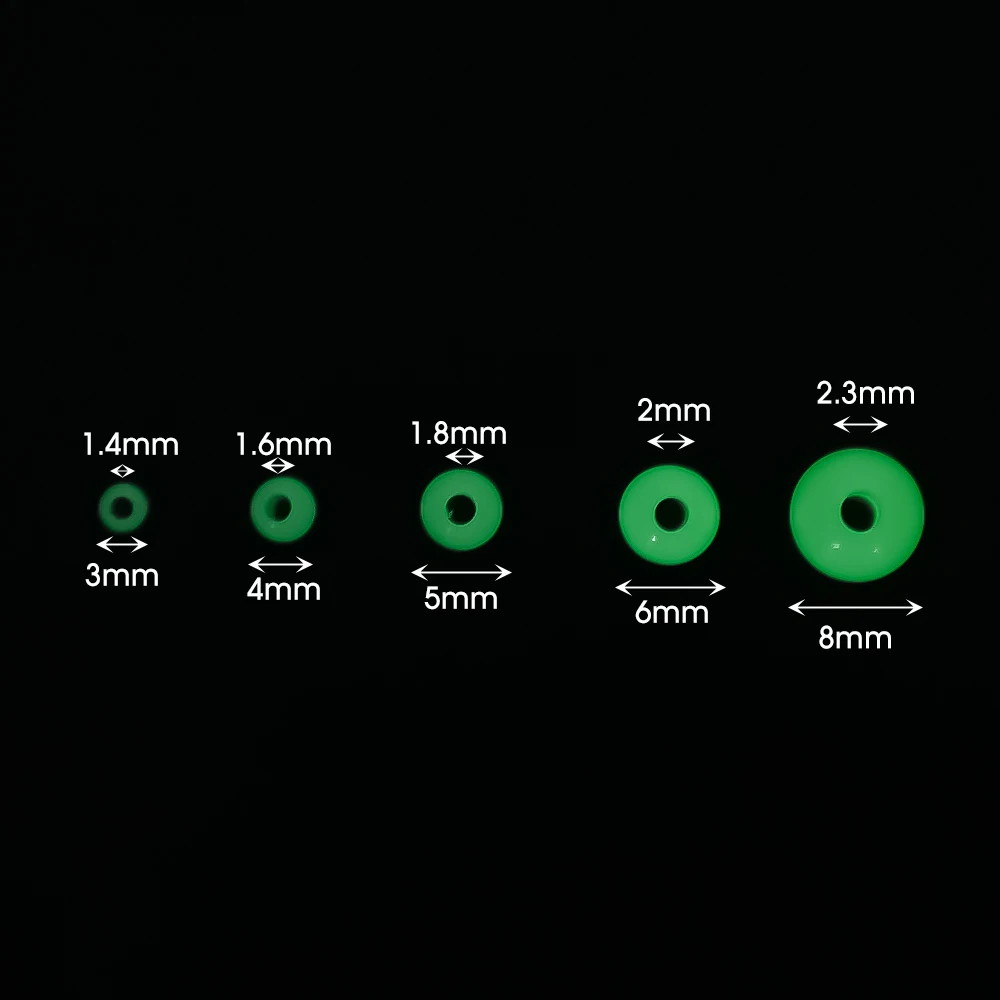 Cuentas luminosas activadas en entorno de pesca
