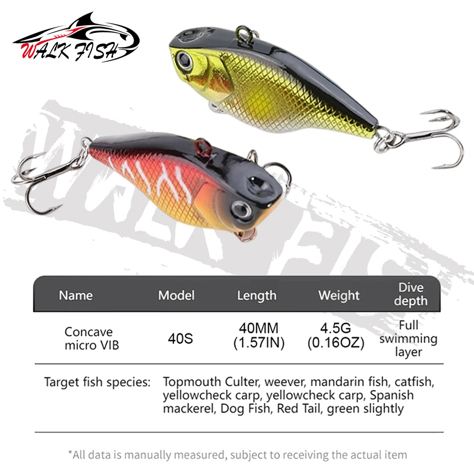 WALK FISH Señuelo duro vibración anzuelos triples - imagen 3