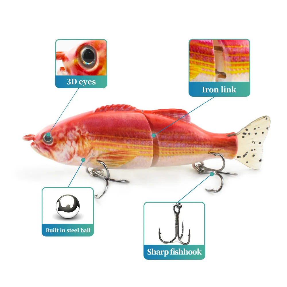 Swimbait multiarticulado Glide S de natación lenta para trucha - imagen 3