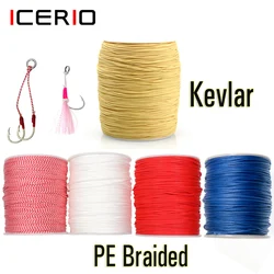 ICERIO sedal de asistencia trenzado PE para jigging y agua salada