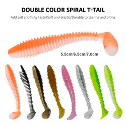 Señuelos Swimbait de silicona 55‑70 mm para carpa y lubina
