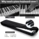 Funda protectora impermeable para teclado de piano de lona plegable - imagen 3