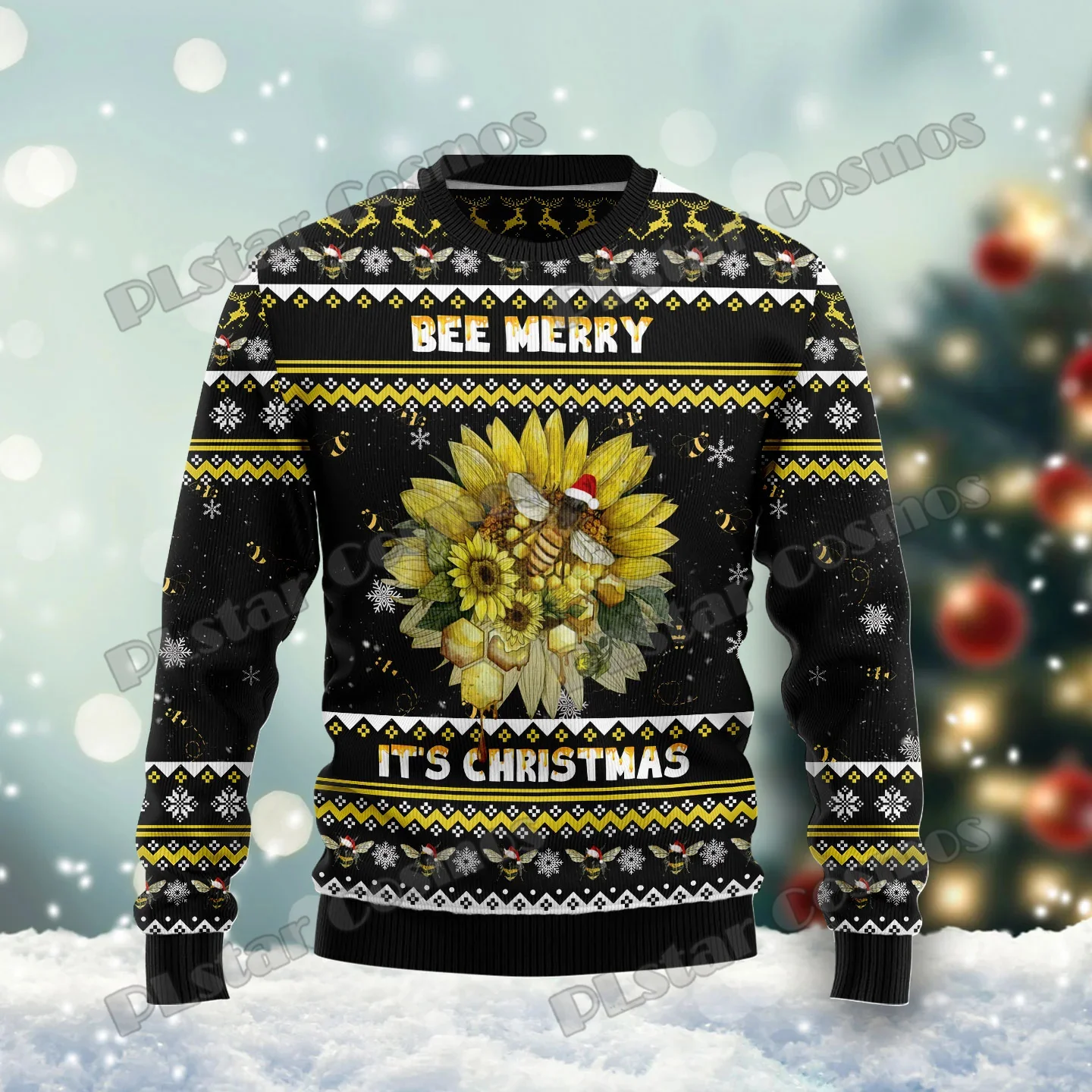 Jersey Punto 3D Gato Negro Feo – Navidad 2026 Unisex