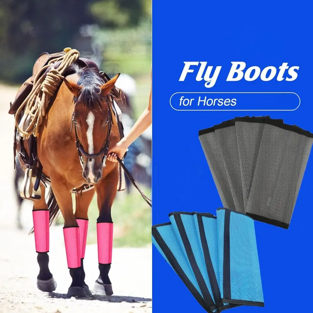 Botas transpirables para caballos de malla ajustables anti-moscas - imagen 2