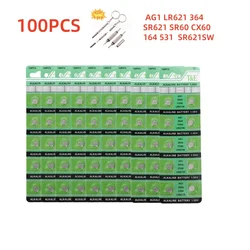 Pila botón AG1 LR621 1,5V alcalina compatible SR621 para reloj