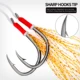 Proberos Jigs de jigging lento: anzuelos dobles con púas y plumas - imagen 3
