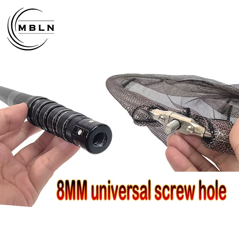 Red Telescópica Carbono MBLN – Malla Goma para Pesca desde Barco