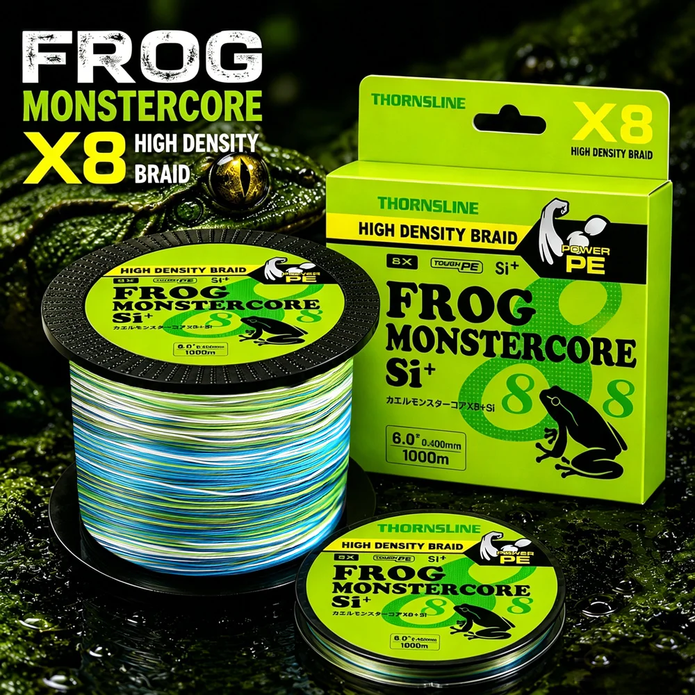 Línea trenzada Thornsline Frog X8 PE Japón multifilamento potente