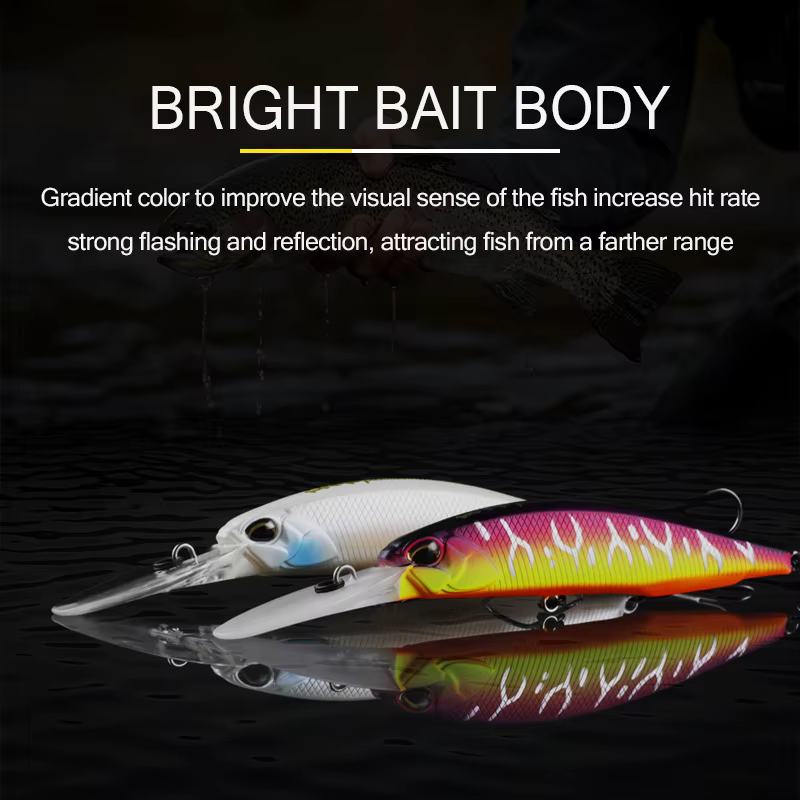 BEARKING Wobbler Minnow – Señuelo duro con peso magnético - imagen 2