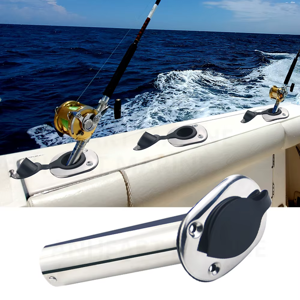 Portacañas empotrable de acero inoxidable para barco - imagen 5