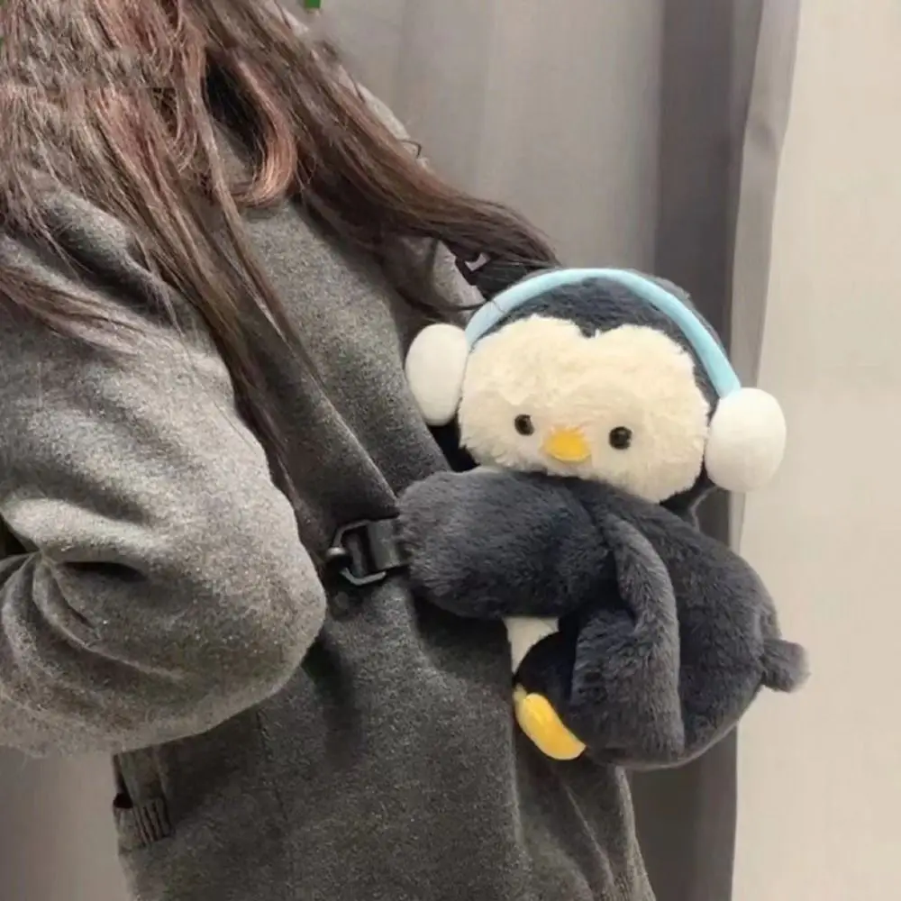 Bolso bandolera de gato con correa de cadena y peluche - imagen 2