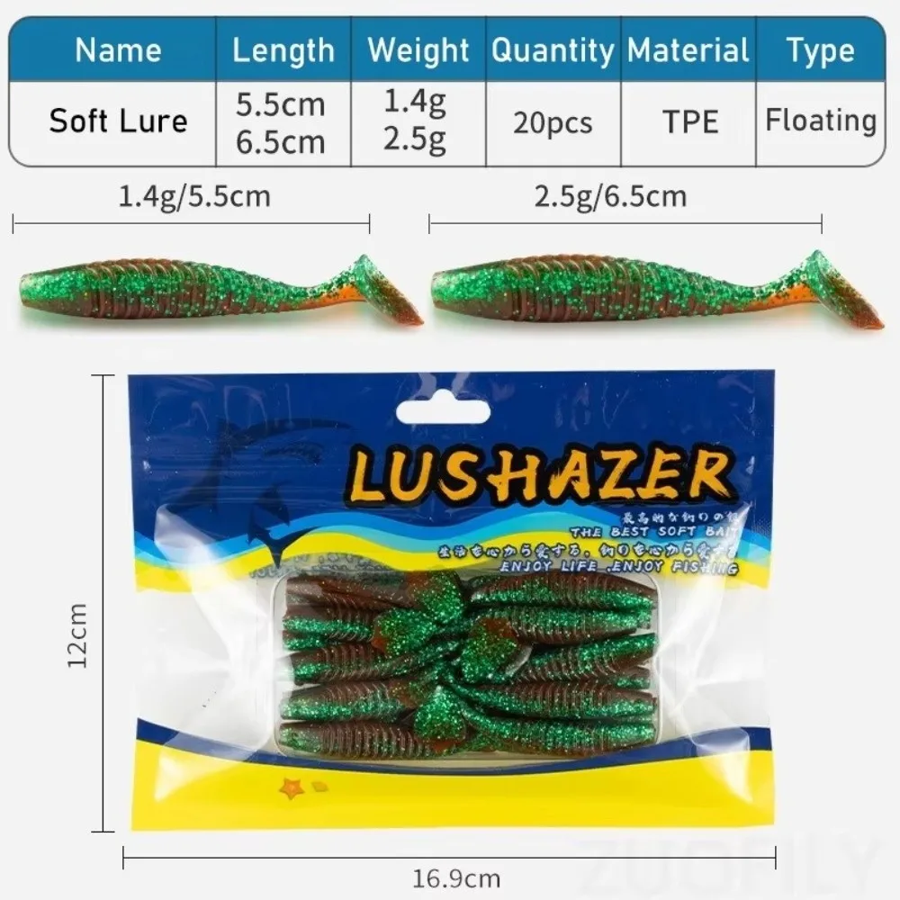 Crankbait TPE ultra suave para lucio con cuerpo blando - imagen 5