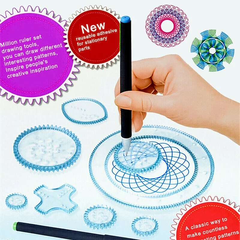 Ejemplo de diseños creativos con espirógrafo
