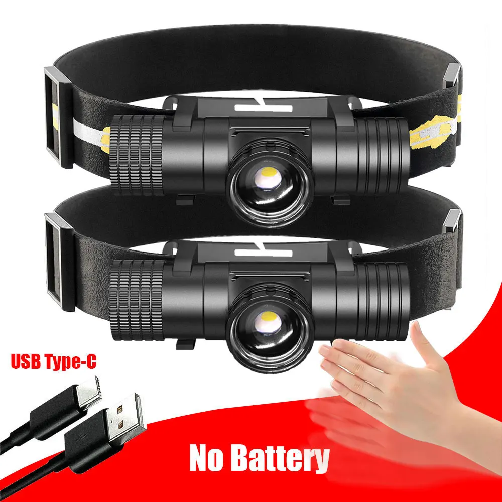 Linterna frontal LED magnética con sensor de movimiento y zoom - imagen 5
