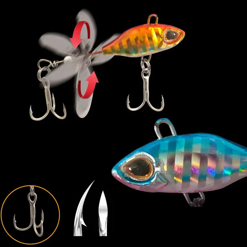 Señuelo VIB Metal Spinner giratorio hundimiento con lentejuelas - imagen 5