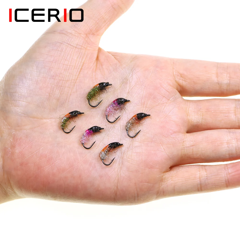 ICERIO Moscas de pesca para trucha – Ninfa checa, Scud y camarones - imagen 2