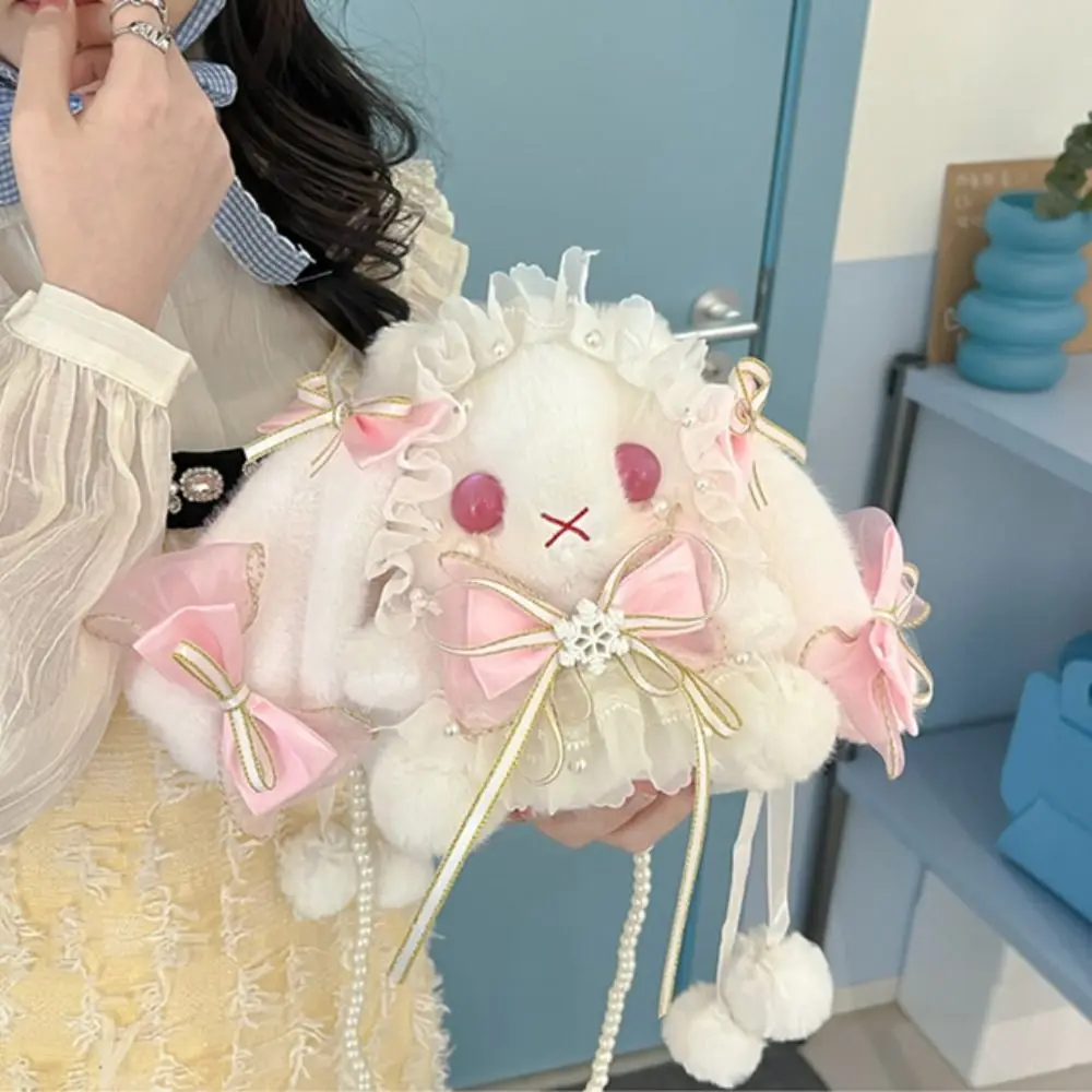Bolso de hombro de conejo kawaii de orejas largas princesa dulce - imagen 5