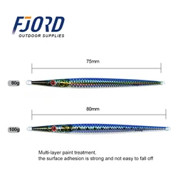 FJORD Needle Jig de Metal Hundimiento Rápido Lanzado Largo Vertical