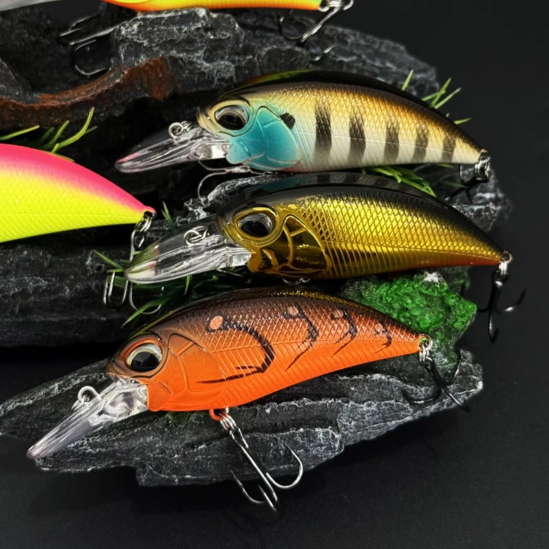 Crankbait flotante realista wobbler jerkbait con anzuelos - imagen 4