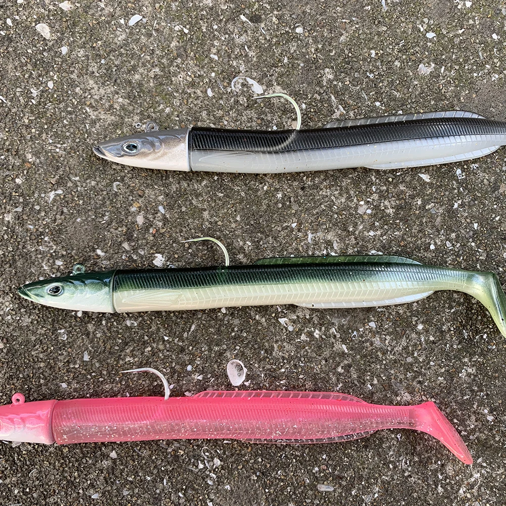 Señuelo de pesca suave HAIMALUO con anzuelo integrado