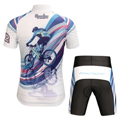 Conjunto de ciclismo infantil transpirable con pantalón acolchado