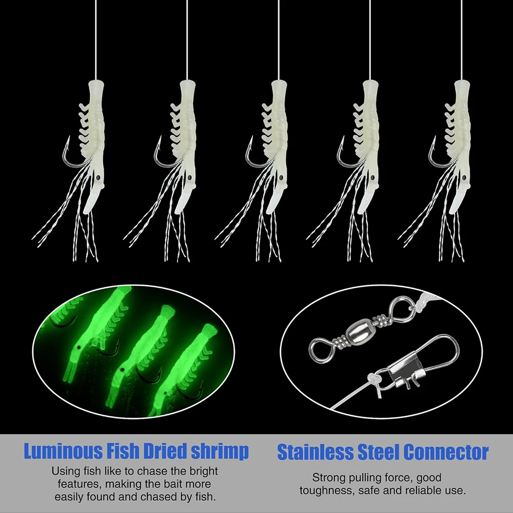Aparejos cebo vivo luminoso para capturar camarón y trucha - imagen 3