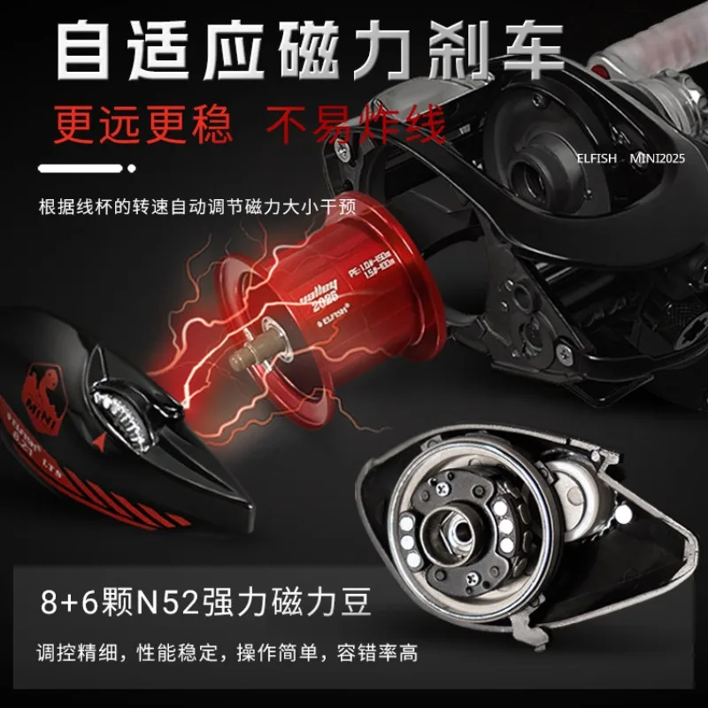 Carrete Baitcaster ELFISH Valley Mini para pesca con señuelos - imagen 4