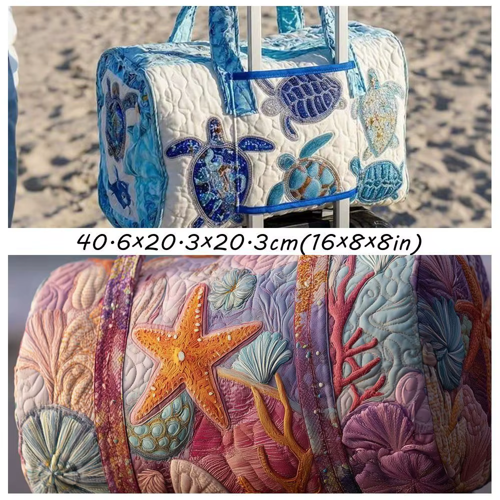 Bolsa de viaje con estampado floral vista lateral