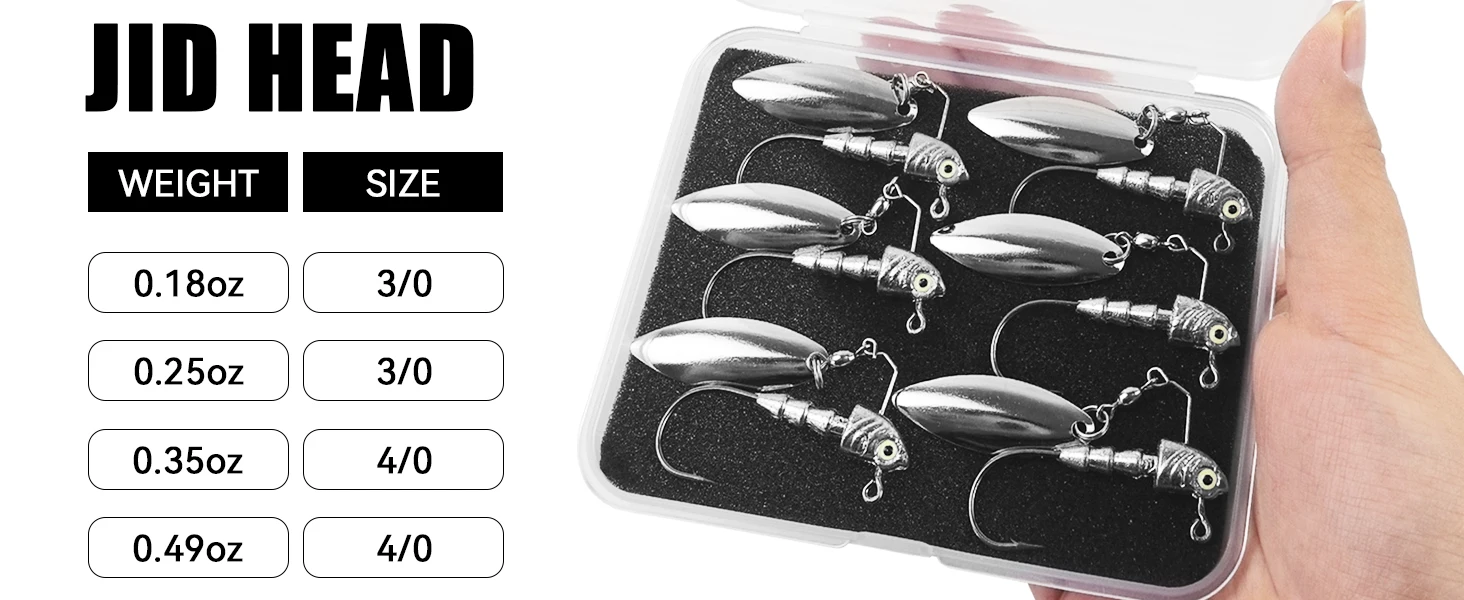Set de señuelos FREE FISHER con cabeza de jig y spinner