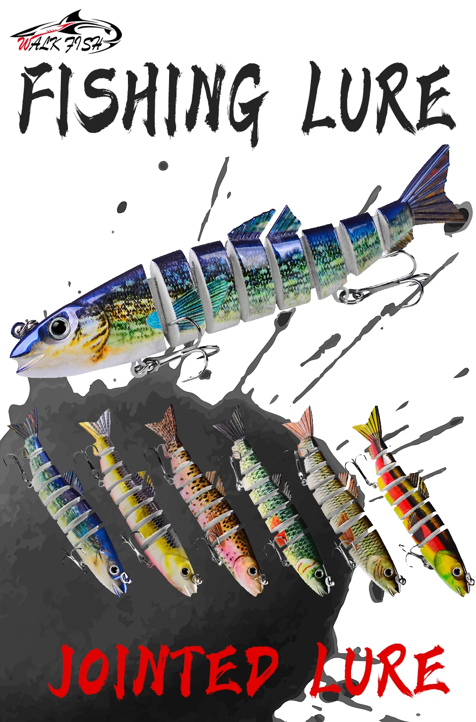 Señuelo articulado WALK FISH en diferentes colores