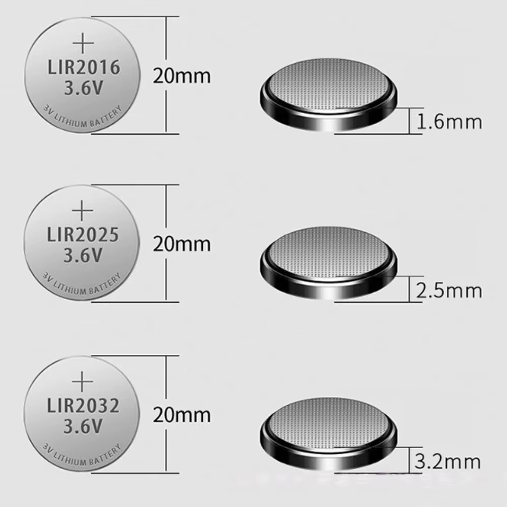 Pila recargable LIR2025 – Alternativa a CR2025 para relojes - imagen 3