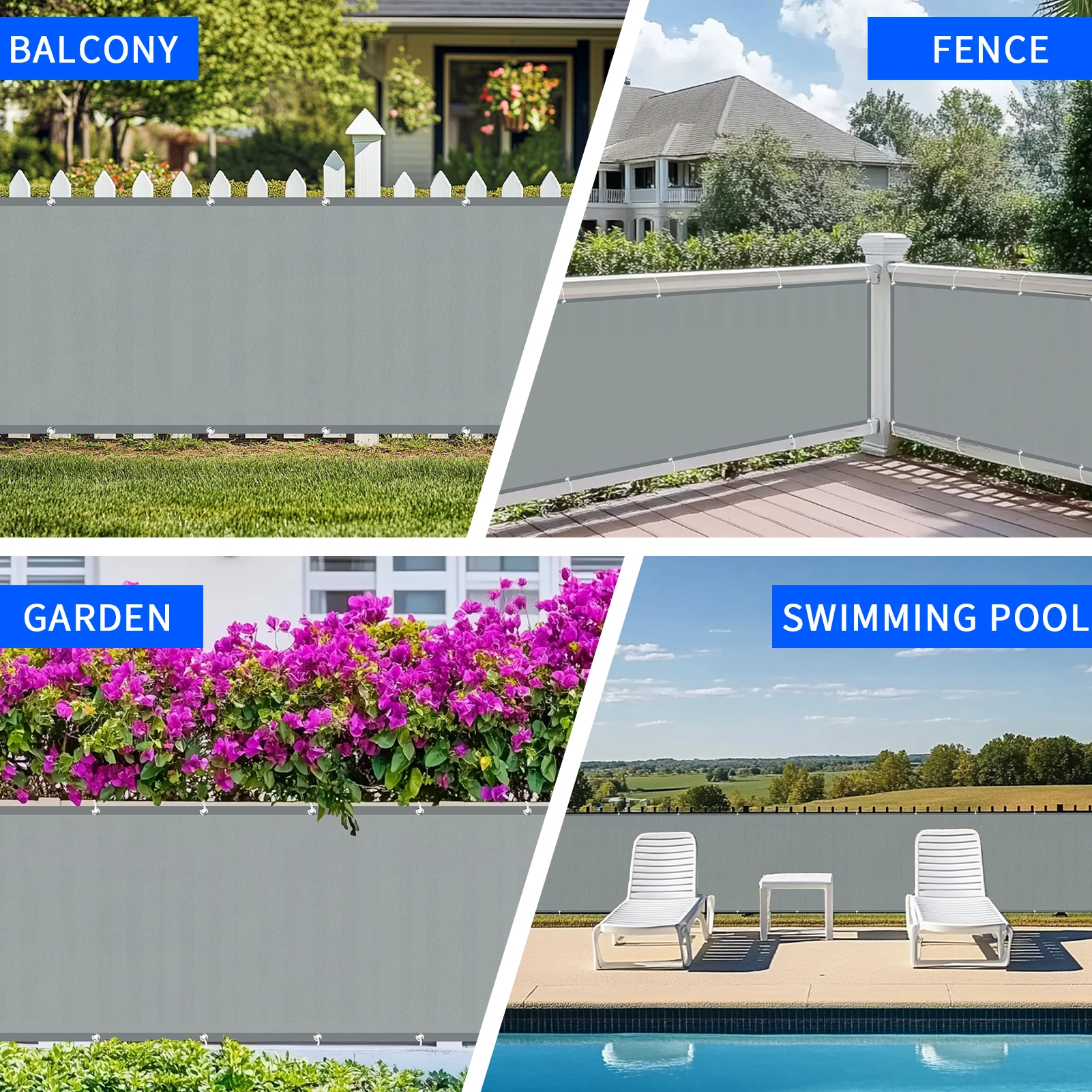 Cubierta de privacidad impermeable con protección UV para patio - imagen 5