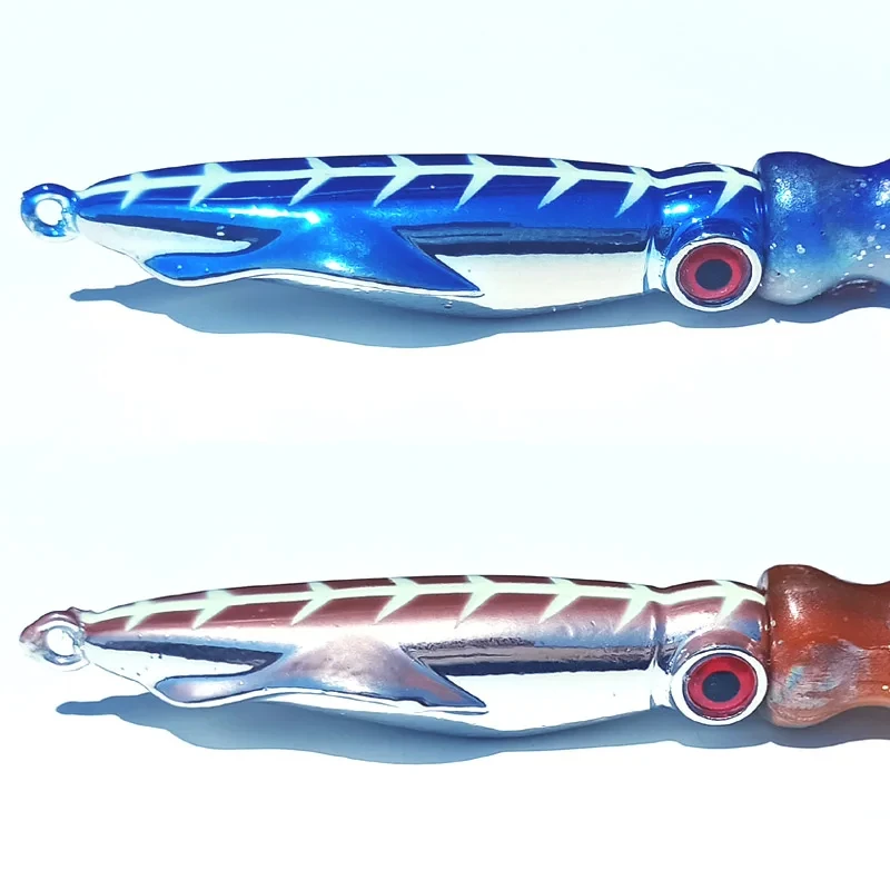 Señuelo jigging lento cabeza metálica falda de pulpo luminoso kingfish - imagen 2