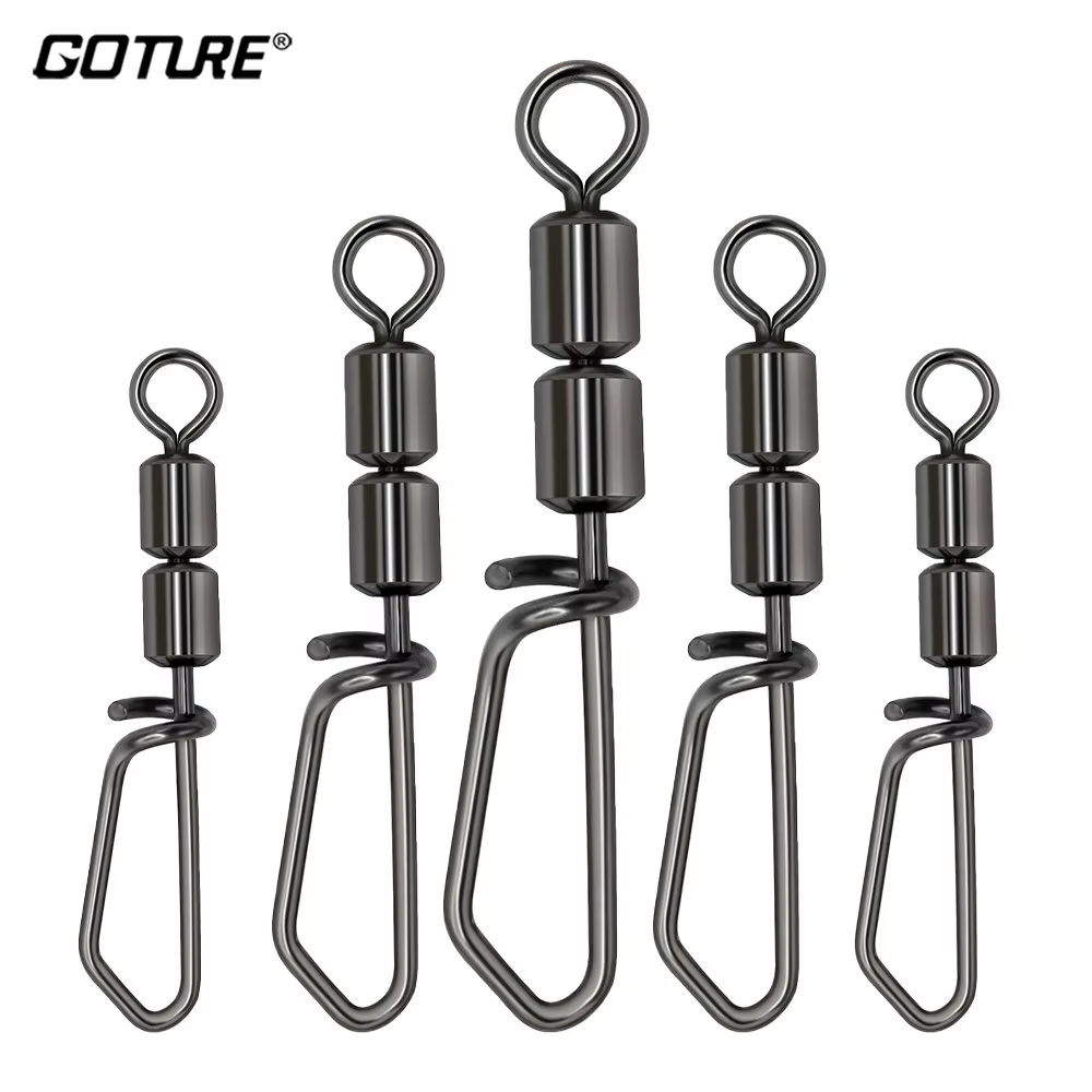 Goture Giratorios de Pesca Doble Rodamiento Acero Inoxidable