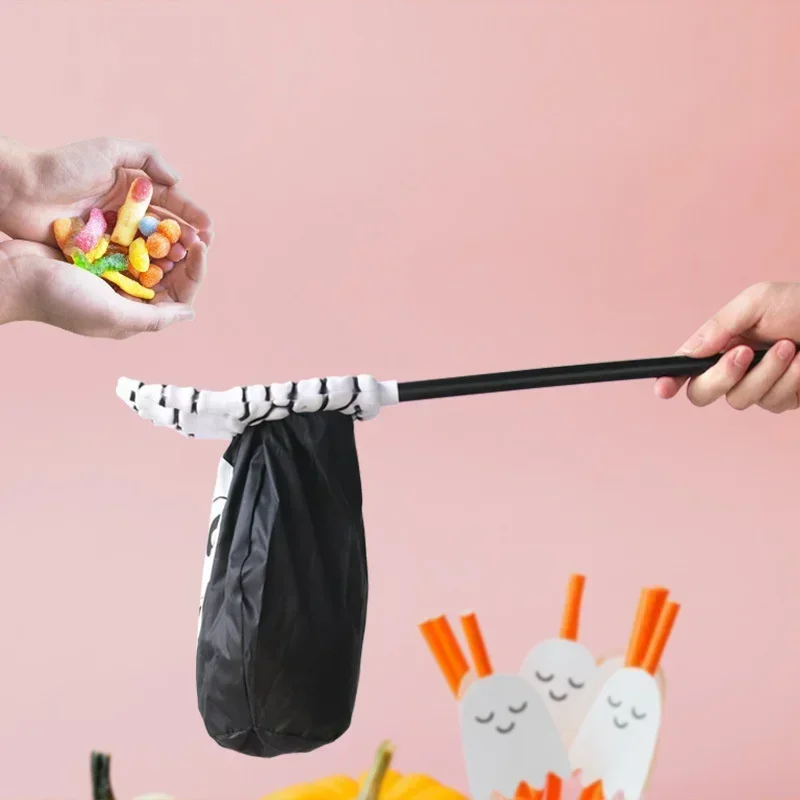 Bolsa dulces Halloween diseño calabaza y calavera para niños - imagen 2